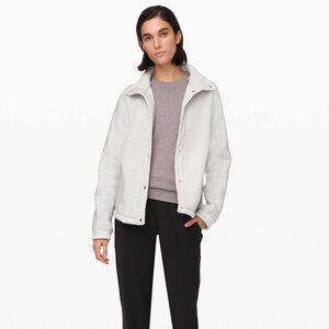 Lululemon Women's Heathered Ceramic Go Cozy Sherpa Fleece Basic Jacket Size 8